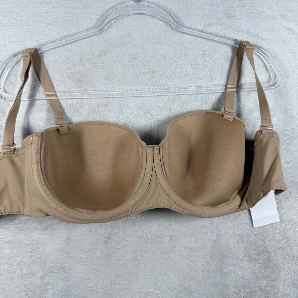 SKIMS Fits Everybody Multi-Way Bandeau Bra Clay Beige 32DDD BA-BAN-9055 NEW - Picture 10 of 12